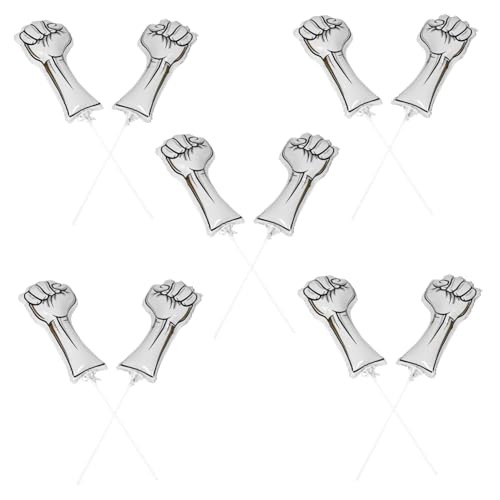 TOPBATHY 10 Stück Teiliges Aufblasbare Sport- in Fäustlingsform Langlebige und Auffällige Cheer Sticks Geräuschmacher für Basketball Fußballspiele Tanz Partyzubehör TOPBATHY 10 Stück Teiliges Aufblasbare Sport- in Fäustlingsform Langlebige und Auffällige Cheer Sticks Geräuschmacher für Basketball Fußballspiele Tanz Partyzubehör von TOPBATHY
