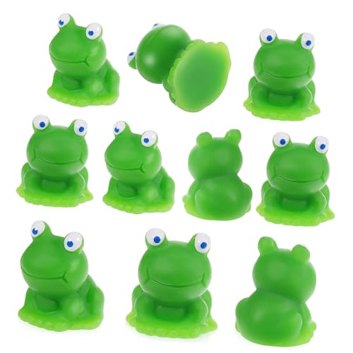 TOPBATHY 10st Ornamente Aus Harz Tier-sammelfiguren Mikro-landschaftsdekoration Kleine Frösche Kleiner Frosch Spielzeug Mini-frösche Frösche Modell Fee Zubehör Gartenschmuck von TOPBATHY