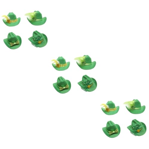 TOPBATHY 12 Stk Bogen irisch st. Patricks-Day-Hut Haarklammer Haarspangen Dekor Hut-Design-Haarspange Clipping-Kopfschmuck bilden Haarschmuck Hutclip Kopfbedeckung Yingschi von TOPBATHY