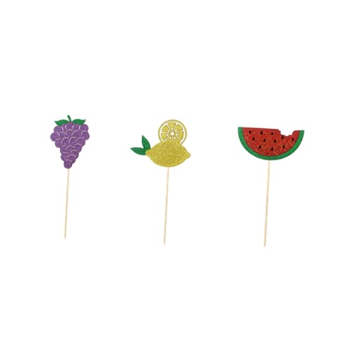 TOPBATHY 12St Obstkuchen-Picks hawaii party dekoration cup cake decoration Dessert decoration Cupcake topper caketopper 1 Ananas-Kuchen-Picks Hawaii- Hawaii-Cupcake-Picks Kuchen Picks von TOPBATHY