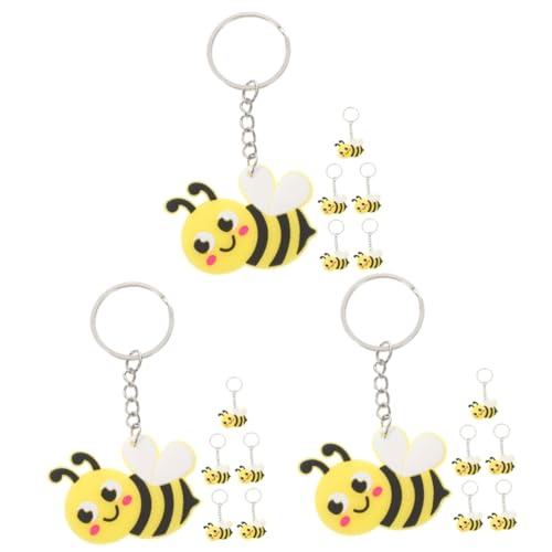 TOPBATHY 18 Stk Biene Schlüsselanhänger Schlüsselanhänger-anhänger Bienen-anhänger Cartoon-schlüsselanhänger Schlüsselbund Rucksack-schlüsselanhänger Niedliche Schlüsselanhänger Pvc von TOPBATHY