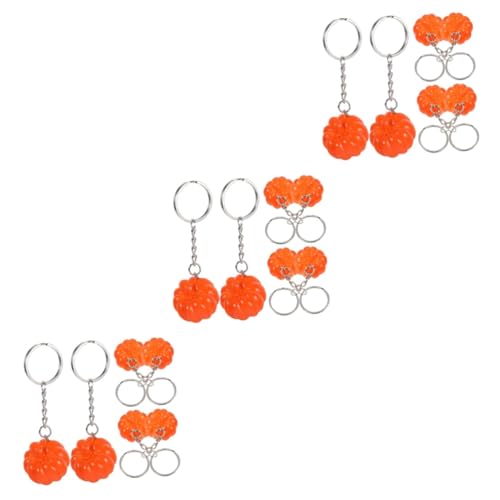 TOPBATHY 18 Stück Kürbis Schlüsselanhänger Schlüsselanhänger Schlüsselanhänger Ring Schlüsselanhänger Dekor Schlüsselanhänger Für Tasche Schöner Schlüsselanhänger Halloween von TOPBATHY