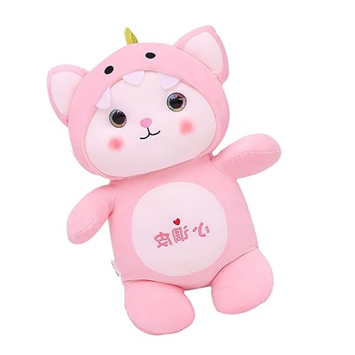 TOPBATHY 1stk Süße Katzenpuppe Gefüllte Puppe Kinderpuppenspielzeug Kissenpuppe Werfen Plüschkatzenpuppe Kissen Puppe Ausgestopfte Lange Puppe Stofftier Plüschpuppe Rosa Pp Baumwolle von TOPBATHY