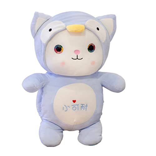 TOPBATHY 1stk Süße Katzenpuppe Puppenspielzeug Kissen Puppe Gefüllte Puppe Puppenornament Ausgestopfte Lange Puppe Plüschkatzenpuppe Kissenpuppe Werfen Blue Super Weicher Kurzplüsch von TOPBATHY