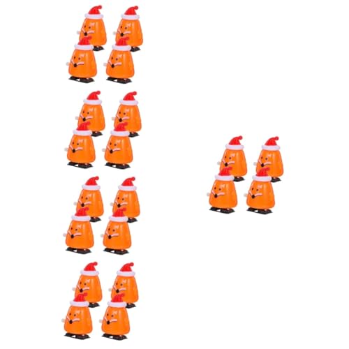 TOPBATHY 20 STK Weihnachtsmütze Fuchs Weihnachtsmann Spielzeug Aufziehen Spielzeug Umdrehen Fuchsfiguren Weihnachtsspielzeug Für Kinder Weihnachtsuhrwerk Spielzeug Desktop-Ornament Plastik von TOPBATHY