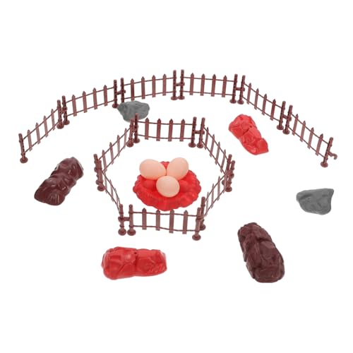 TOPBATHY 22pcs Realistische Miniatur Zaun Modell Eier Steine ​​Spielzeug Zaun für Jungen und Mädchen Garten Puppenhaus Zubehör von TOPBATHY