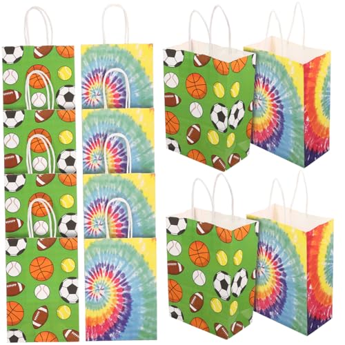 TOPBATHY 24st Tragbare Fußball-papiertüte Faltbar Blaue Partygeschenktüten Cellophan Große Zellophantüten Für Wurstbretter Kleine Taschen Beutel Mit Kordelzug Große Tasche Zellophanbeutel von TOPBATHY