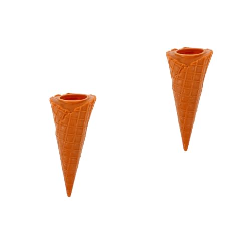 TOPBATHY 2Pcs Gefälschte Eiskegel Für Kuchen Pops Knusprige Kegelmodell Simulation Lebensmittel DIY -Requisiten Für Dessert Shop Tischdekoration von TOPBATHY