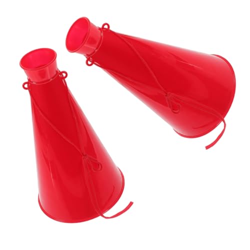 TOPBATHY 2St jubelndes Horn Tragbares Megafon Lautsprecher für Fans Lautsprecher für Sport outdoor lautsprecher Fanfaren Horn Partygeschenke Party-Jubelspielzeug Party-Megafone Plastik rot von TOPBATHY