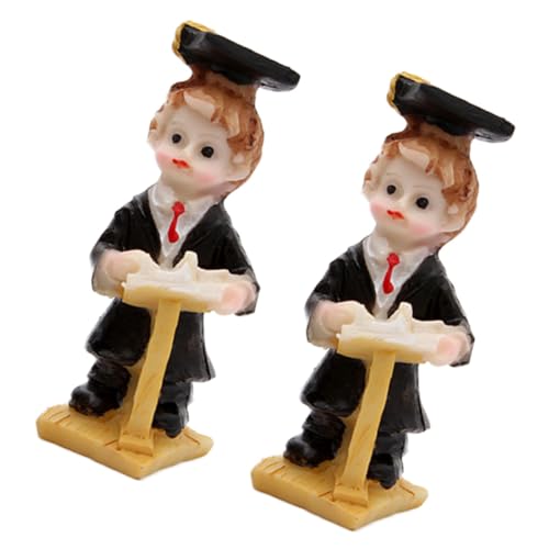 TOPBATHY 2St kleine Arztverzierung Mini-Actionfiguren Kuchen verzieren Miniaturfiguren Mini- inneneinrichtung Desk Decoration Exquisite Desktop-Verzierung Studentin Ornament Harz von TOPBATHY