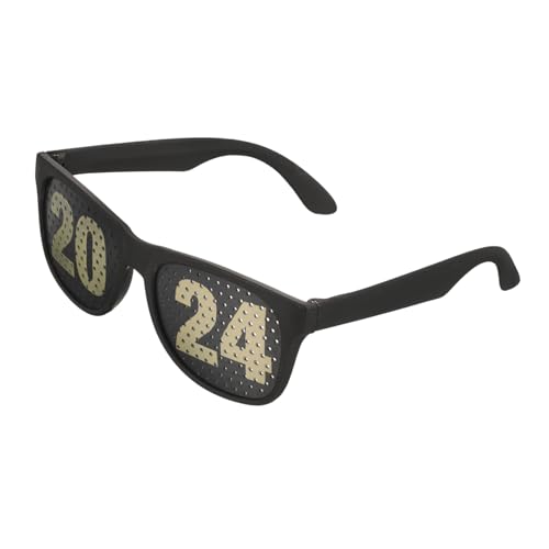 TOPBATHY 3 Paare 2024 Brillen 2024 Dekorationen Lustige Neuheitsbrillen Für Das Neue Jahr Schnapsgläser Lustige Brille Party 2024 Brillen Jahr-Banner Silvester Brille Black Abs von TOPBATHY