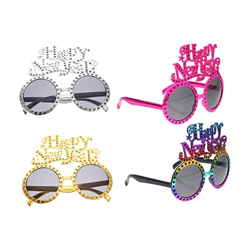 TOPBATHY 3 Sätze Lustige Neujahrsbrille Brillen Begeisterte Sonnenbrille Lustige Prop-Brille Gläser Faschingsbrille Karnevalsbrille Neujahr Versorgung Cosplay-Brille STK 4 Stück * 3 von TOPBATHY