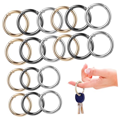 TOPBATHY 30 Stück Teiliges Runde Karabinerhaken aus Metall mit Glänzender Oberfläche Vielseitige O Ring Schnappclips für Taschenriemen Schlüsselanhänger Gepäck und DIY Handwerk Robust und TOPBATHY 30 Stück Teiliges Runde Karabinerhaken aus Metall mit Glänzender Oberfläche Vielseitige O Ring Schnappclips für Taschenriemen Schlüsselanhänger Gepäck und DIY Handwerk Robust und von TOPBATHY