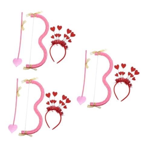 TOPBATHY 3st Amors Valentinstag-stirnband Engel-bogen-pfeile-set Amor Kostüm Männer Amor-accessoires Rosa Weihnachts-amor- Valentinstag Kostüme Frauen Amor Kostüm Kinder Stoff von TOPBATHY