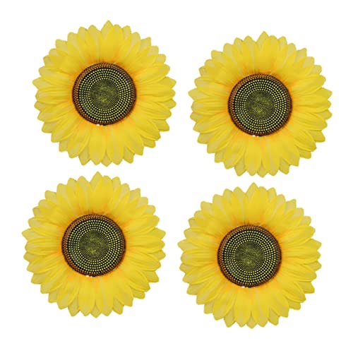 TOPBATHY 4 Stück Sonnenblumenschmuck Home Decoration Home Dekoration Simulation Sunflower Kaminsims-Dekorationen Blumendekor Sonnenblume tanzen Simulation Sonnenblumenverzierung Yellow von TOPBATHY