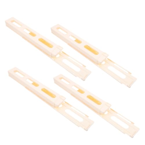 TOPBATHY 4 Stück für Dominosteine Domino Zug Zubehör Domino Zug Set Domino Zug Größe Domino Zug Kinder Halter für Domino-Kartensteckplatz Reise-Dominosteine Plastik Beige von TOPBATHY