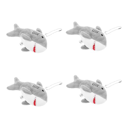 TOPBATHY 4 Stücke Cartoon Shark Puppe Mini Stofftierpuppe Weihnachtsplüschtier Haiengefüllte Tierweiche süße kleine Tierpuppe Animal Schlüsselbund Parteigunst gefüllter Hai Metall Grau TOPBATHY 4 Stücke Cartoon Shark Puppe Mini Stofftierpuppe Weihnachtsplüschtier Haiengefüllte Tierweiche süße kleine Tierpuppe Animal Schlüsselbund Parteigunst gefüllter Hai Metall Grau von TOPBATHY