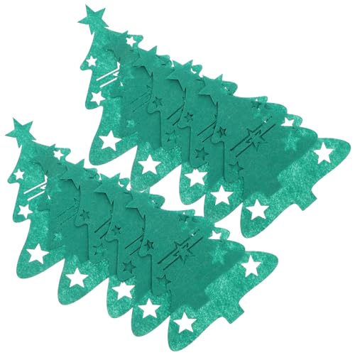 TOPBATHY 48-teiliger Weihnachtsgeschirrhalter: Grünes Weihnachtsutensilienhalter-Set aus Filz – Gabelschneider, Löffelbeutel in Weihnachtsbaumform für das Feiertagsbankett TOPBATHY 48-teiliger Weihnachtsgeschirrhalter: Grünes Weihnachtsutensilienhalter-Set aus Filz – Gabelschneider, Löffelbeutel in Weihnachtsbaumform für das Feiertagsbankett von TOPBATHY