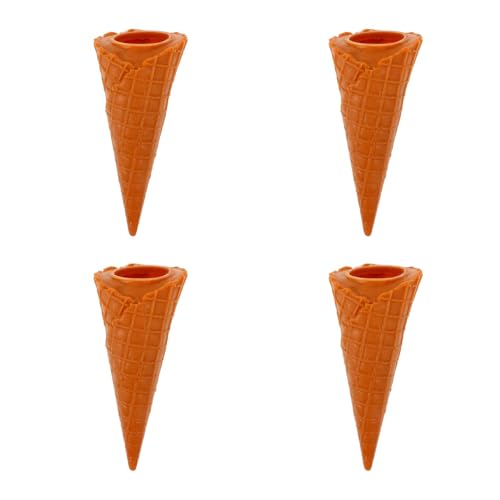 TOPBATHY 4Pcs Gefälschte Eiskegel Für Kuchen Pops Knusprige Kegelmodell Simulation Lebensmittel DIY -Requisiten Für Dessert Shop Tischdekoration von TOPBATHY