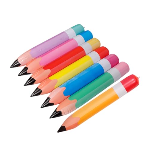 TOPBATHY 7 Stück Riesige Aufblasbare Pvc-bleistift-klassenzimmer-dekorationen Für Schulanfang, Partygeschenke, Große Bleistift-ballon-dekoration, Foto-requisiten von TOPBATHY