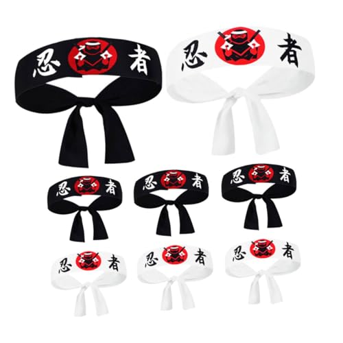 TOPBATHY Japanisches Ninja-stirnband-set Karate-koch Sushi-bandana -accessoire Weich Und Bequem Für Japanische Kostüme von TOPBATHY