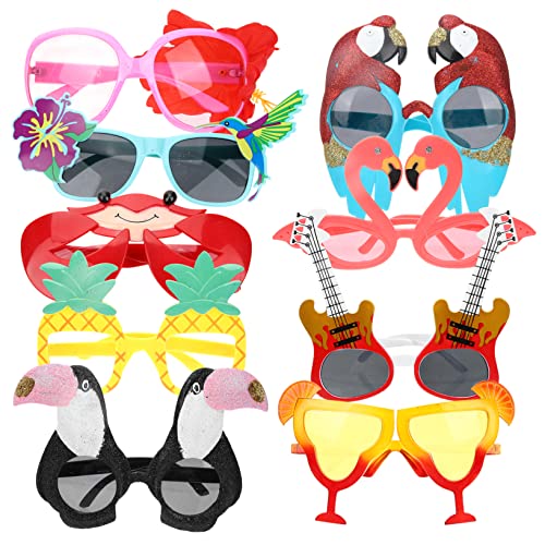 TOPBATHY 9St Strandparty-Brille Strandbrillen für den Sommer Abschlussball-Dekor hawaiianische Partyartikel hawaiisch faschingskostüme karnevalskostüme Partydekoration sommer brille Plastik von TOPBATHY