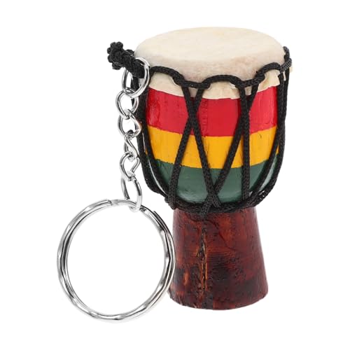 TOPBATHY Djembe-Schlüsselanhänger kleiner Trommel-Schlüsselanhänger Schlüsselanhänger mit afrikanischen Instrumenten Charme Schlüsselanhänger Mini-Trommelanhänger Trommel-Anhänger Legierung von TOPBATHY