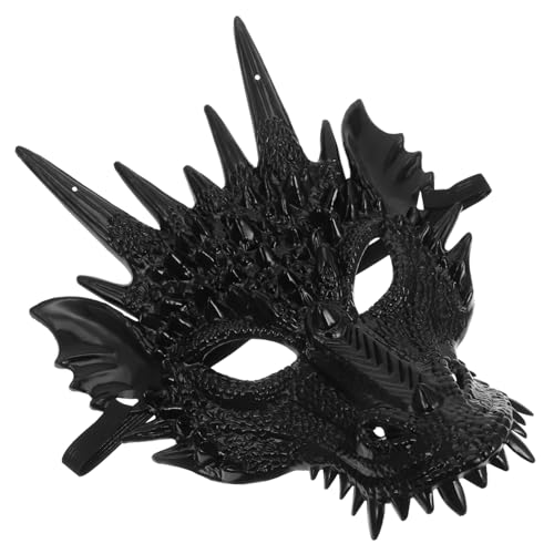 TOPBATHY Drachenmaske karnevalsparty masken Drachen Maskerade Maske Drachen Kostüm Maske Kreatur-Maske Maskenball Maskenparty Maske für Karneval Festival-Cosplay-Maske Plastik Black von TOPBATHY