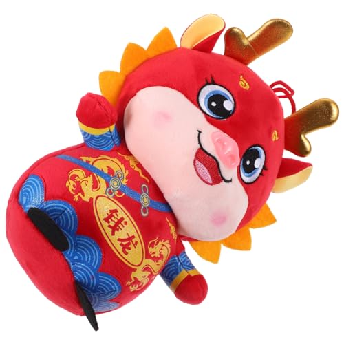 TOPBATHY Drachenplüschpuppe Ausgestopfter Drache Schlafzimmer-drachenpuppe Drache Stoffpuppe Maskottchen-drachenpuppe Plüsch-Drachen- Stofftierpuppe Plüschdrache Pp Baumwolle Rot von TOPBATHY