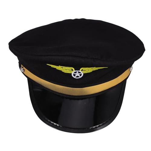 TOPBATHY Einstellbare Airline Cap Erwachsene Maskerade Hut Halloween Party Hut Cosplay Zubehör von TOPBATHY