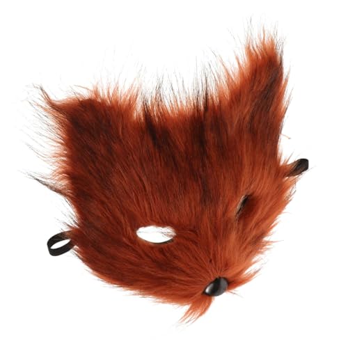 TOPBATHY Fuchs Maske Maskierte Maske Venetianische Maske Maskendekoration Verkleidungsmaske Maskenball einzigartige Maske Tier-Cosplay-Maske Halloween-Cartoon-Maske Fuchsmaske Plastik Brown von TOPBATHY