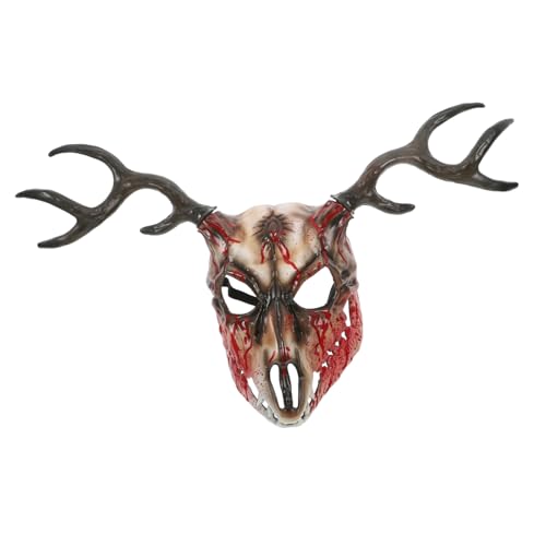 TOPBATHY Geweih Gehörnte Maske Halloween Cosplay Maske Tiermaske Realistische Tiermaske Für Cosplay Maskerade Bequeme Kostümmaske Dekorative Maske Halloween Maske Requisite von TOPBATHY