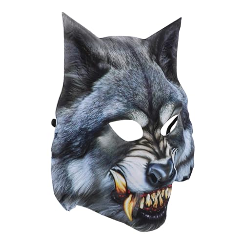 TOPBATHY Halloween Maske Requisite Party Cosplay Maske Kostümzubehör Wolf Cosplay Maske Halloween Kostüm Maske Halloween Dekorationsmaske Maskerade Maske Maskerade Tiermaske von TOPBATHY