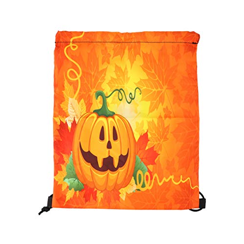 TOPBATHY Halloween-Tasche mit Kordelzug Halloween-Süßigkeitstüte Halloween-Leckerli-Tasche halloween behälter für süßigkeiten halloween süßigkeiten eimer halloweendeko Geschenkbeutel Orange von TOPBATHY