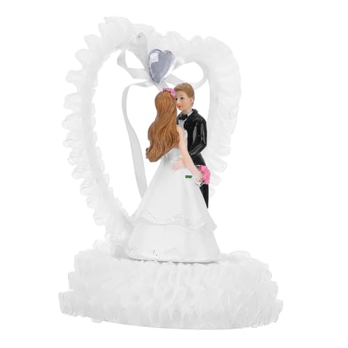 TOPBATHY Hochzeitsdekorationen Paarfigur Herr & Frau Tortenaufsatz Braut Bräutigam Puppe Hochzeitstorte Puppen Dekor Desktop-puppen-ornament Braut- Und Bräutigamfiguren ，， Weiß von TOPBATHY