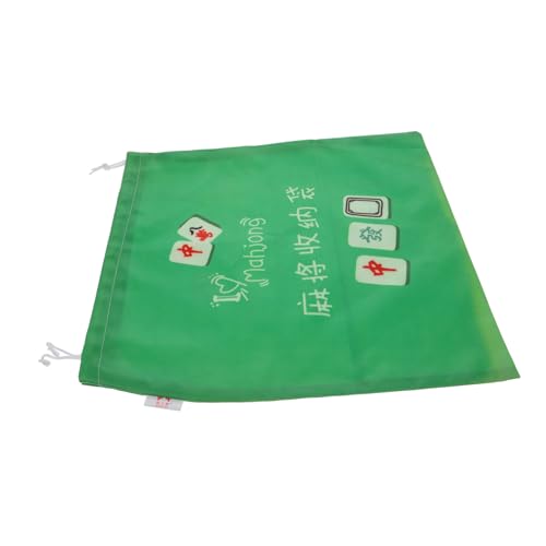 TOPBATHY Mahjong-Aufbewahrungstasche Mahjong-Fliesen-Organizer Mahjong-Beutel Mahjong Aufbewahrungsbeutel Mahjong Tasche die Einkaufstasche Tragetasche große Tasche mit Kordelzug Green von TOPBATHY