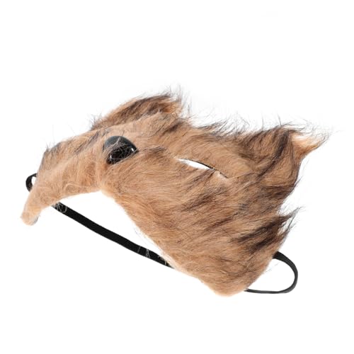 TOPBATHY Maske Cosplay-fuchs-accessoire Halloween-partybevorzugung Fuchs Zum Dekorieren Halloween-party- Partyzubehör Cosplay-kostüme Halloween- Light Brown Kunstpelz von TOPBATHY