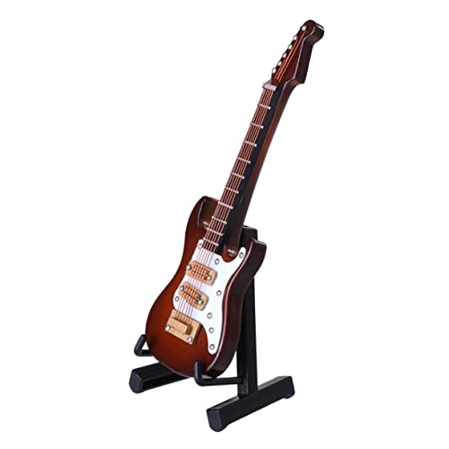 TOPBATHY Mini-e-Gitarren- Dekoration Für Gitarrenmusikinstrumente Mini-gitarrenzubehör Mini-Gitarren-Dekoration Mini-e-Gitarren-Modell Mini-gitarrenmodell Bambus Coffee von TOPBATHY