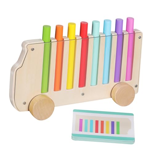 TOPBATHY Montessori Holzspielzeug Farbzuordnungsspiel für Kleinkinder Motorisches Lernspielzeug zur Farberkennung und Logischem Denken Tragbar für Junge Mädchen Unterwegs TOPBATHY Montessori Holzspielzeug Farbzuordnungsspiel für Kleinkinder Motorisches Lernspielzeug zur Farberkennung und Logischem Denken Tragbar für Junge Mädchen Unterwegs von TOPBATHY