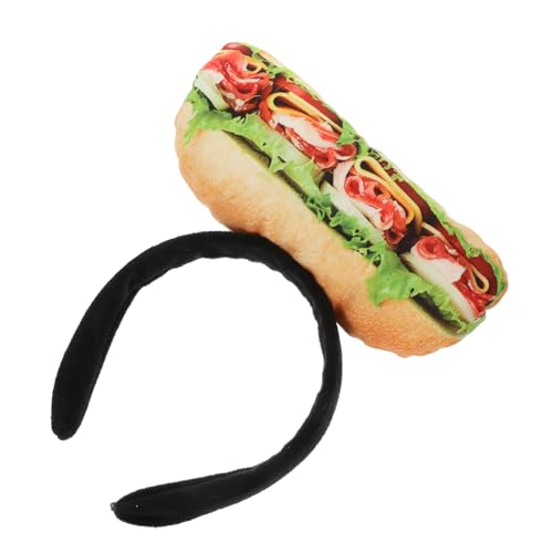 TOPBATHY Sandwich Stirnband Party Essen Stirnband Party Kopfschmuck Partyzubehör Sandwich Haarband Kostüm Stirnband Lebensmittel Modellier Haarband Sandwich Modellier Haarband von TOPBATHY