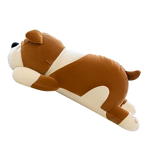 TOPBATHY Shar-Pei-Puppe tierische bescherung pummeluff Kuscheltier Plush Toy Dog Pillow Dog Toy Plüsch gefälscht Kissen in Tierform mit Tieren gefülltes Wurfkissen PP Baumwolle Light Brown von TOPBATHY