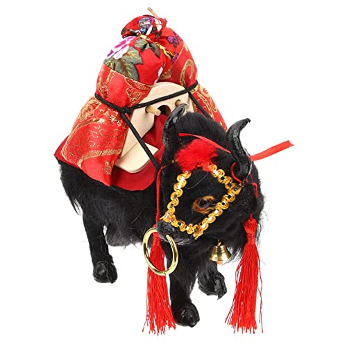 TOPBATHY Simulation Yak-Modell Animal Figures plastikenten Decoration verkleidung Desktop-Schmuck Maskottchendekoration Desktop-Dekoration Yak-Figurenmodell Yak-Statue Stoff Black von TOPBATHY