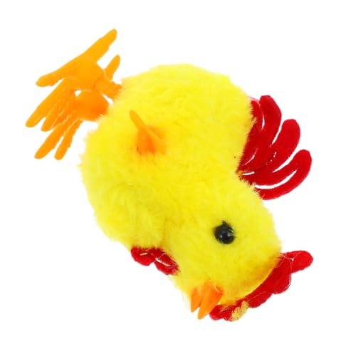 TOPBATHY Springendes Huhn Osterspielzeug Aufziehen Kuscheltier Huhn Huhn Hühnerfigur Riesiges Gefülltes Huhn Springendes Küken Aufziehspielzeug Osterpelzküken Hühnerrampe Plastik von TOPBATHY