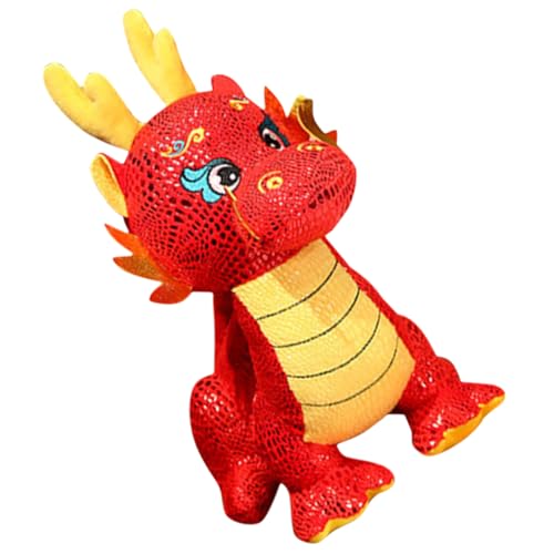 TOPBATHY Sternzeichen-Drachen-Puppe Drachenpuppen- chinesisches horoskop Silvester gastgeschenk puppenaugen Dekoration Drachen-Kuscheltiere ausgestopfter Drache PP Baumwolle von TOPBATHY