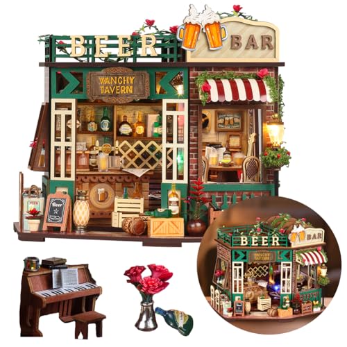 DIY Book Nook Kit, DIY Dollhouse Booknook Booknook Bookshelf Insert Decor, 3D Wooden Puzzles with LED, Halloween Christmas Birthday Gift Home Decor for Adults DIY Book Nook Kit, DIY Dollhouse Booknook Booknook Bookshelf Insert Decor, 3D Wooden Puzzles with LED, Halloween Christmas Birthday Gift Home Decor for Adults von TOPBSFARNY