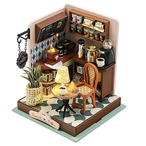 TOPBSFARNY 3D Stereoskopisches Miniatur-Puppenhaus-Kit Montagespielzeug DIY Modell Holzmöbel für Valentinstag kreative Geschenke (S2301) von TOPBSFARNY