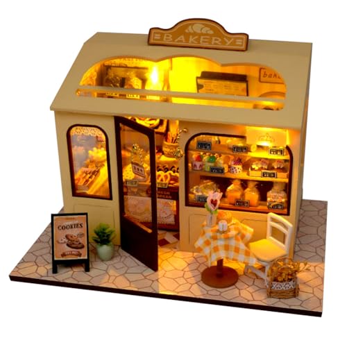 TOPBSFARNY DIY Miniatur Puppenhaus Kit Handgefertigte 3D Bäckerei Gebäude Modell Montage Miniatur Szene Spielzeug für Geburtstagsgeschenk TOPBSFARNY DIY Miniatur Puppenhaus Kit Handgefertigte 3D Bäckerei Gebäude Modell Montage Miniatur Szene Spielzeug für Geburtstagsgeschenk von TOPBSFARNY