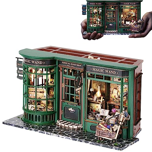 TOPBSFARNY DIY Miniatur Puppenhaus Kit mit, Europäische Vintage Magic Puppenhaus Holz Kit, Holzhaus Kit Handgemachte Kreative Geburtstagsgeschenk von TOPBSFARNY