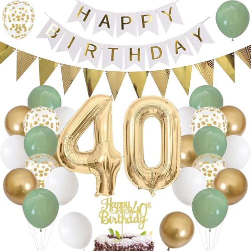 Luftballon 40. Geburtstag Salbeigrüne Folienballon Luftballon Zahlen 40. Geburtstagsdeko Männer Frau 40 Jahr Riesen Folienballon Zahl 40 Ballon 40 Deko zum Geburtstag Dekoration Grün Weiß Gold Luftballon 40. Geburtstag Salbeigrüne Folienballon Luftballon Zahlen 40. Geburtstagsdeko Männer Frau 40 Jahr Riesen Folienballon Zahl 40 Ballon 40 Deko zum Geburtstag Dekoration Grün Weiß Gold von TOPHOPE