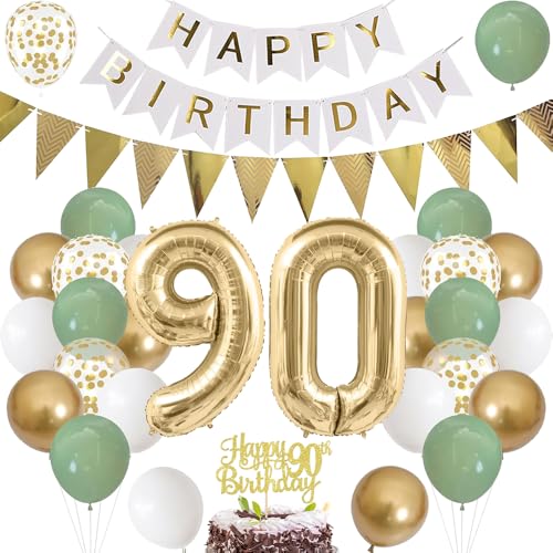 Luftballon 90. Geburtstag Salbeigrüne Folienballon Luftballon Zahlen 90. Geburtstagsdeko Männer Frau 90 Jahr Riesen Folienballon Zahl 90 Ballon 90 Deko zum Geburtstag Dekoration Grün Weiß Gold Luftballon 90. Geburtstag Salbeigrüne Folienballon Luftballon Zahlen 90. Geburtstagsdeko Männer Frau 90 Jahr Riesen Folienballon Zahl 90 Ballon 90 Deko zum Geburtstag Dekoration Grün Weiß Gold von TOPHOPE